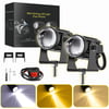 Motosiklet Scooter Mini Sis Farı Set Delici Işık Beyaz Sarı Metal Kasa 12V/24V Led Işık