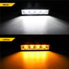 Off Road 12-24V Oto Gündüz Led Bar 6 inç 24 Led Çift Renk Beyaz Sarı Çalışma Ve Sis Lambası