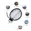 Off Road 14 Led 42 Watt Yuvarlak Traktör Tır Kamyon Tekne Sis Farı Projektör Çalışma Lambası 10 Adet