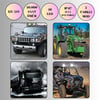 Off Road 5 inç Led Çalışma Lambası 12-24V  Traktör Tır Kamyon ATV Yüksek Performanslı Sis Farı Metal Kasa