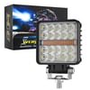 Off Road Çakarlı DRL Gündüz Led Kare Çalışma Lambası Traktör Tekne Tır Kamyon ATV Spot Sis Farı