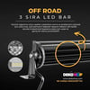 Off Road Led Bar 3 Sıra 55 Cm 270 Watt Beyaz Sarı Mod