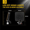 Off Road Traktör Tir Kamyon Sis Fari Ve Çalışma Lambası 16 Led Kare SARI 3 İNÇ 84mm