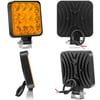 Off Road Traktör Tir Kamyon Sis Fari Ve Çalışma Lambası 16 Led Kare SARI 3 İNÇ 84mm