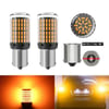 Oto Led Sinyal ve Park Ampulü TURUNCU Ultra Parlak 1156 TEK TIRNAK  9w 144 Led  BA15S 