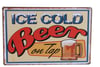 Retro Dekoratif Duvar Süsü 'ICE COLD' Metal Tabela 30X20 Cm