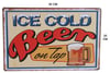 Retro Dekoratif Duvar Süsü 'ICE COLD' Metal Tabela 30X20 Cm