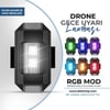 Rgb  Drone Bisiklet Otomobil Motosiklet Tekne Çakar Mod Mini İkaz Led Lamba