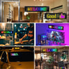 Rgb Led Matrix Panel Dijital Ekran  37X9 CM App Kontrollü Kumandalı 16x64 Led Animasyon Kayan Ekran