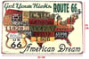 Route 66 American Dream Dekor Retro Metal Tabela 30X20 Cm
