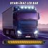 Sinyal LED Barı Parmak LED Çakarlı 12V-24V 15 Ledli 3 Mod Etek Lamba Offroad Kamyon Tır Dorse 4 Adet