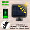 Solar Aydınlatma 120 COB LED Çok Modlu 5 Mt Kablolu Güneş Enerjili Duvar Lambası