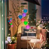 Solar Güneş Enerjili Renk Değiştiren Kalp Aplik LED Lamba - Bahçe, Veranda, Merdivenlerinizde Şık Peyzaj Aydınlatması (6'lı Set)