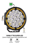 Tır Kamyon Traktör 9 inç Led Sis Farı Angel Halka Metal Kasa 100 W Süper Delici Aydınlatma  12-24V  