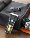Ultra Parlak El Feneri Usb Şarj 4 Led+Yan Cob Led Taktik El Feneri