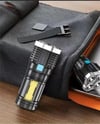 Ultra Parlak El Feneri Usb Şarj 4 Led+Yan Cob Led Taktik El Feneri