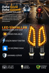 Universal Model Motosiklet LED Sinyal Lambası Sarı/Amber LED Işık | Vidalı Montaj 