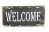Welcome Metal Tabela Retro Dekorasyon Duvar Süsü 30X15 Cm