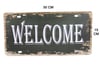 Welcome Metal Tabela Retro Dekorasyon Duvar Süsü 30X15 Cm