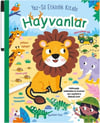 Hayvanlar -  Yaz - Sil Etkinlik Kitabı (Ciltli)