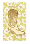 Metal Bookmark Cowgırl Boot Metal Kitap Ayracı 14Cm