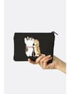 Siyah Kanvas Clutch Çanta