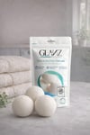 Glanz 3 Adet Yün Keçe Çamaşır Kurutma Topu 7 - 8 CM + 30ml Esans Koku Hediye - Doğal Ürün