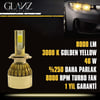 Glanz H8 Altın Sarı Gold 3000K Led Xenon 8000LM Şimşek Etkili    Far Ampulü