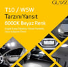 Glanz T10 W5w 6000k Beyaz Dipsiz Park Plaka Ampulü Lambası 2 Adet