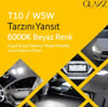 Glanz T10 W5w 6000k Dipsiz Beyaz Park Plaka Ampulü Lambası 6 Adet