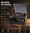 Dosound Ahşap Çok Fonksiyonlu Pikap Kaset CD USB Bluetooth Müzik Sistemi