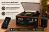 Dosound TR-17S Ahşap Çok Fonksiyonlu Pikap Kaset CD USB Bluetooth Retro Müzik Sistemi