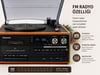 Dosound TR-17S Ahşap Çok Fonksiyonlu Pikap Kaset CD USB Bluetooth Retro Müzik Sistemi