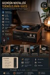 Dosound TR-17S Ahşap Çok Fonksiyonlu Pikap Kaset CD USB Bluetooth Müzik Sistemi