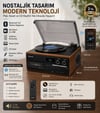 Dosound TR-17S Ahşap Çok Fonksiyonlu Pikap Kaset CD USB Bluetooth Müzik Sistemi