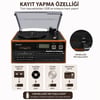 Dosound TR-17S Ahşap Çok Fonksiyonlu Pikap Kaset CD USB Bluetooth Retro Müzik Sistemi