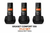 Gigaset Comfort 550 Siyah DECT Telefon 3'lü Set – Renkli Ekranlı Kablosuz Ev ve Ofis Telefonu