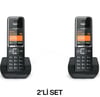Gigaset Comfort 550 Siyah DECT Telefon 2'li Set – Büyük Renkli Ekranlı Kablosuz Ev ve Ofis Telefonu