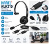 KAREL KLK215 USB Mikrofonlu Operatör Başlığı – USB Bağlantılı Profesyonel Kulaklık