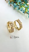 Çelik Gold Çarpı Model Küpe