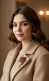 Kırmızı Gül Demeti Broş