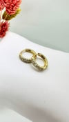 Vip 14 K Mini Taşlı Halka Küpe