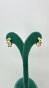 Vip 14 K Oval Taşlı Halka Küpe