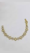 Vip 14 K Taşlı Oval Halkalı  Bileklik