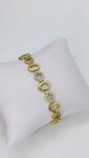 Vip 14 K Taşlı Oval Halkalı  Bileklik