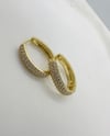 Vip 14 K Taşlı Oval Küpe