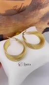 Vip Dalha Model Gold Geometrik Küpe