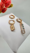 Vip Rose Gold 3lü Çengel İgne Küpe