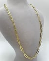 Vp 14 K Altın Kaplama Ataç Model Kolye 60+5cm