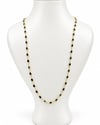 Vp 14 K Altın Kaplama Black Oval Taşlı Zincir 70cm